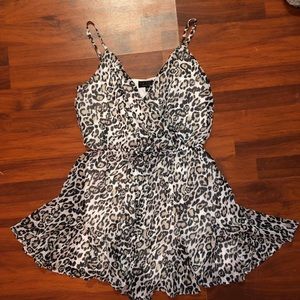 Cheetah print romper